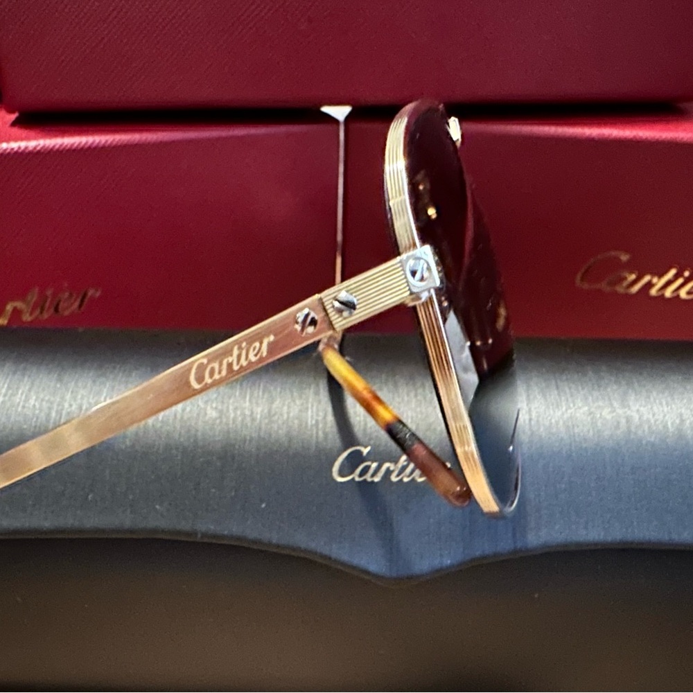 Cartier gold aviator sunglasses